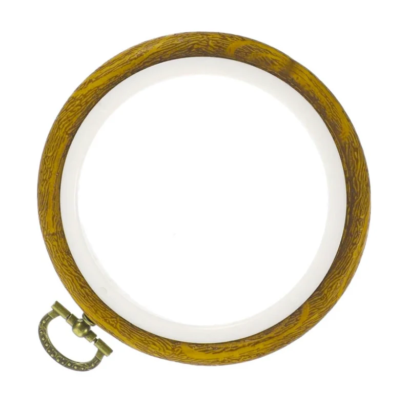 Faux Wood Flexi Plastic Round Hoops for Embroidery and Cross Stitch Kits FWH-14