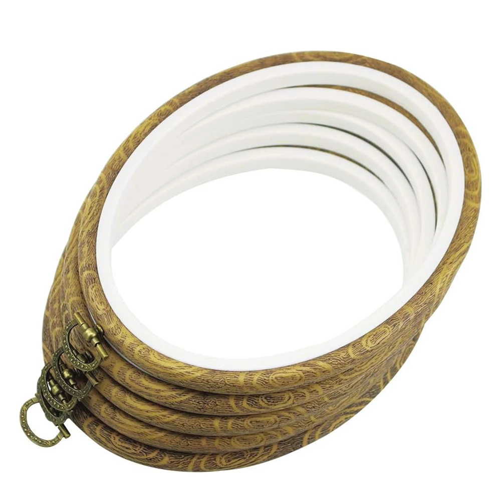 Faux Wood Flexi Plastic Hoops for Embroidery and Cross Stitch Kits FWH-150x190