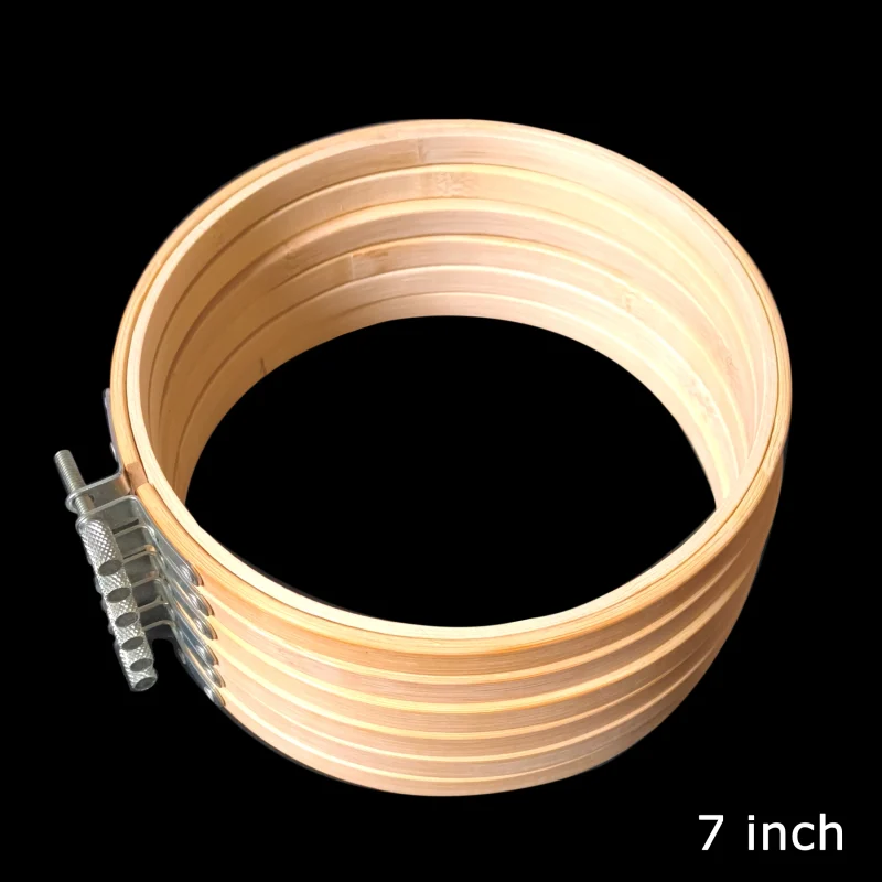7 Inch Round Quality Embroidery / Stitch Bamboo Wood Hoops / Frames