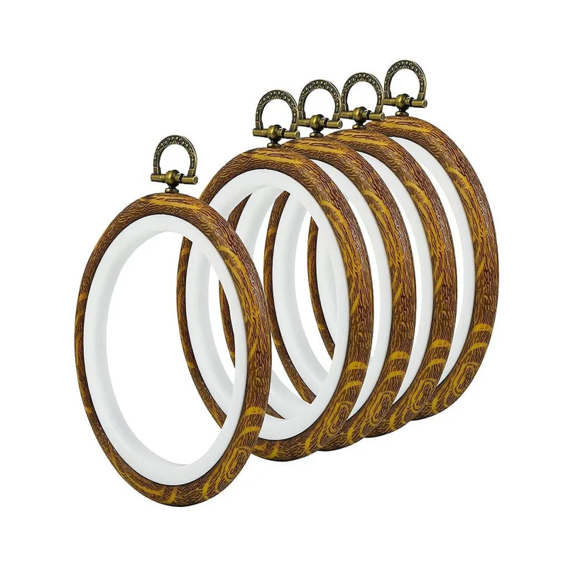 Faux Wood Flexi Plastic Hoops for Embroidery and Cross Stitch Kits FWH-80X100