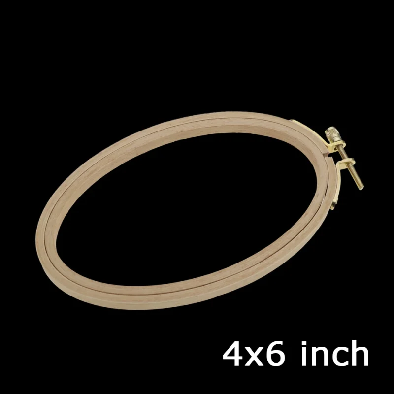 4X6 Inch Oval Quality Embroidery / Stitch Hard Beech Wooden Hoops / Frames