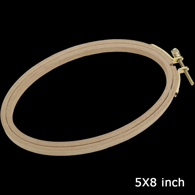 5X8 Inch Oval Quality Embroidery / Stitch Hard Beech Wood Hoops/Frames