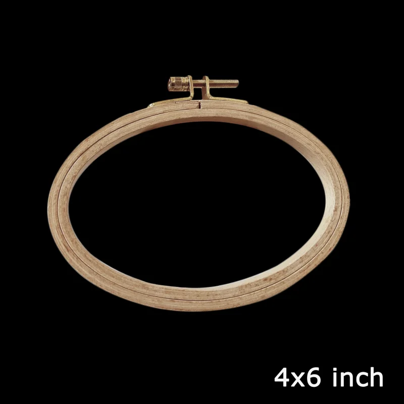 4X6 Inch Oval Landscape Embroidery / Stitch Beech Wooden Hoops / Frames