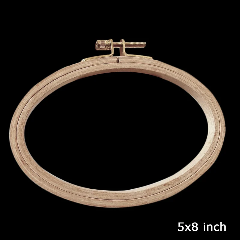 5X8 Inch Oval Landscape Embroidery / Stitch Beech Wooden Hoops / Frames