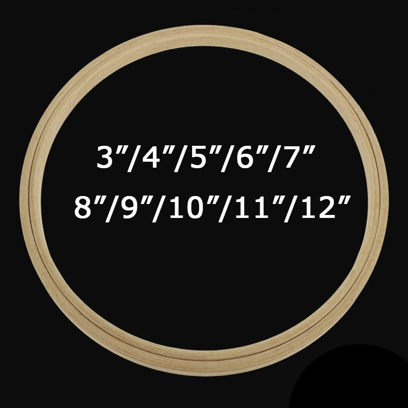 Screwless 6 Inch Round Premium Embroidery / Stitch Beech Wooden Hoops / Frames - Image 3