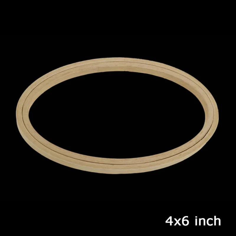 4X6 Inch Screwless Oval Quality Embroidery / Stitching Beech Wooden Hoops / Frames