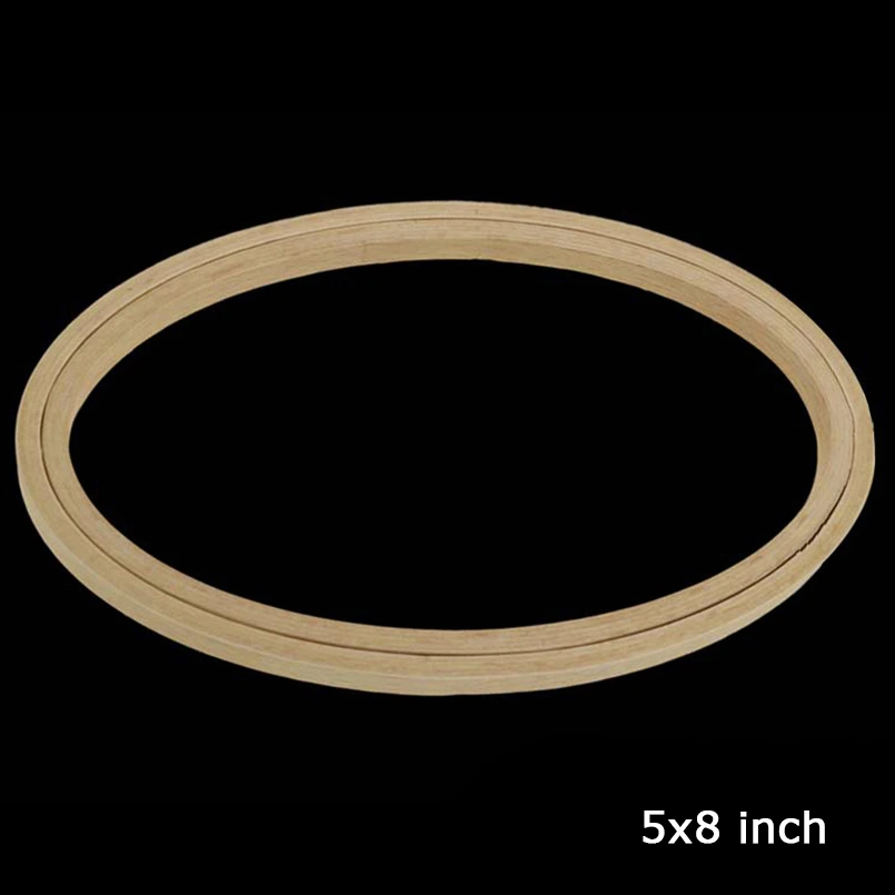 5X8 Inch Oval Screwless Premium Embroidery / Stitching Beech Wooden Hoops / Frames