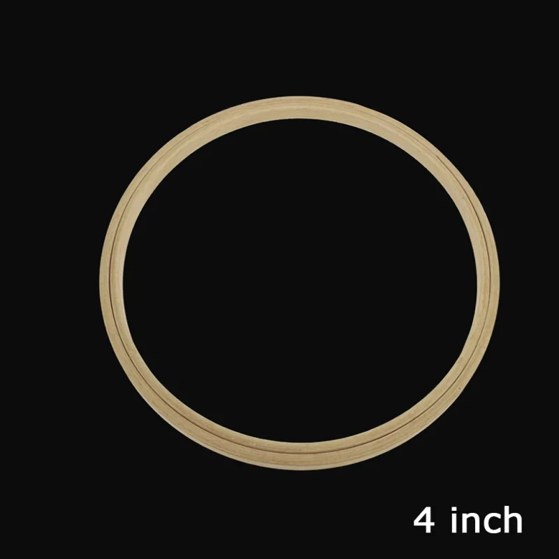 Screwless 4 Inch Round Quality Embroidery / Stitching Beech Wooden Hoops / Frames