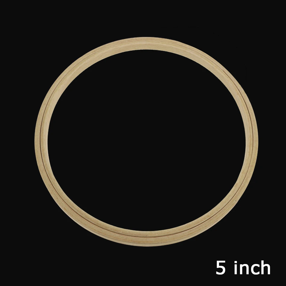 Screwless 5 Inch Round Embroidery / Stitching Beech Wooden Hoops / Frames