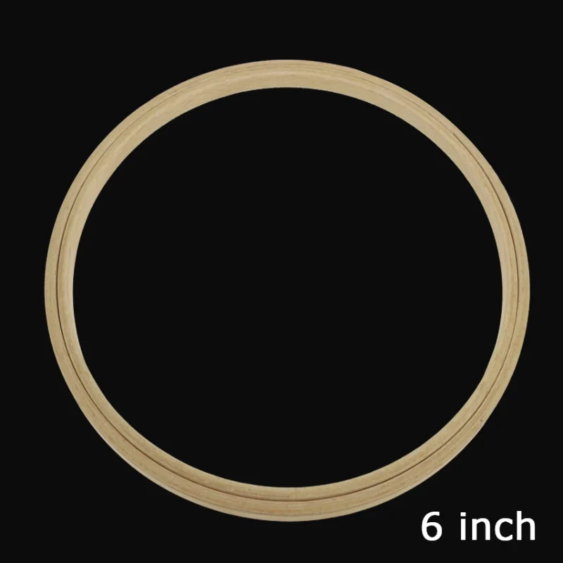 Screwless 6 Inch Round Premium Embroidery / Stitch  Beech Wooden Hoops / Frames