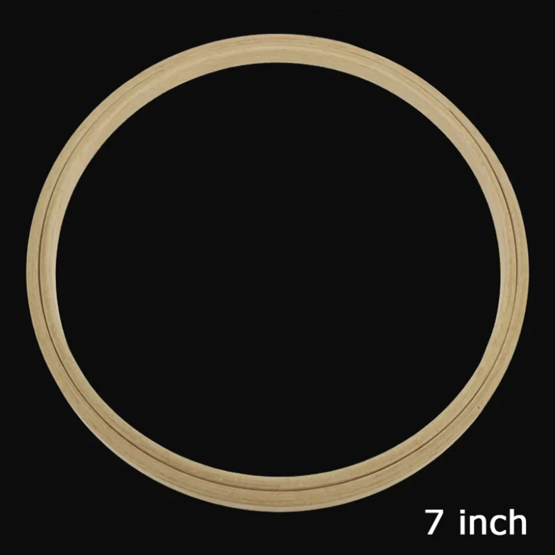 Screwless 7 Inch Round Quality Embroidery / Stitching Beech Wooden Hoops / Frames