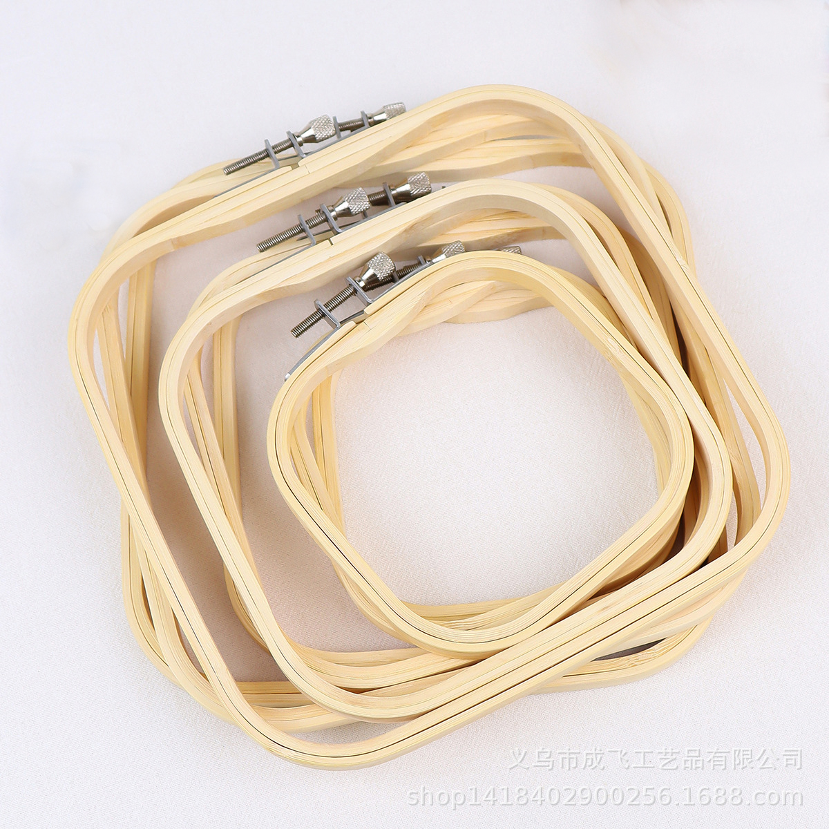 Square Quality Embroidery / Stitch Bamboo Wood Hoops / Frames - Image 3