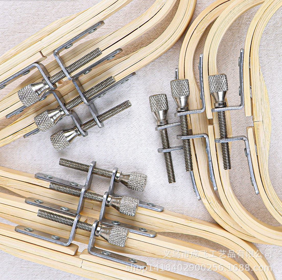 Square Quality Embroidery / Stitch Bamboo Wood Hoops / Frames - Image 4